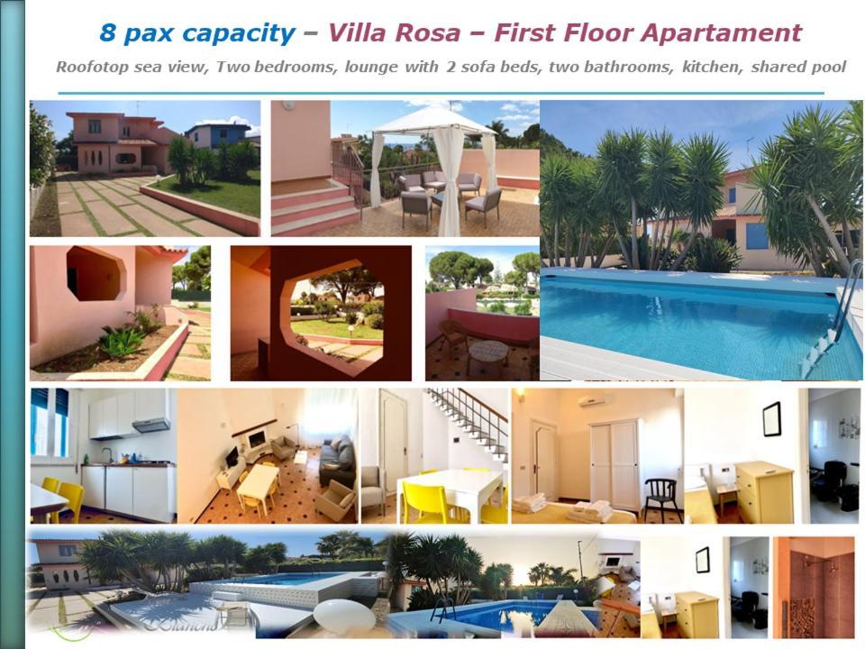 Pool Seaside Relais - Ville Ninfea, Marea, Rosa E Cassiopea Fontane Bianche Ngoại thất bức ảnh