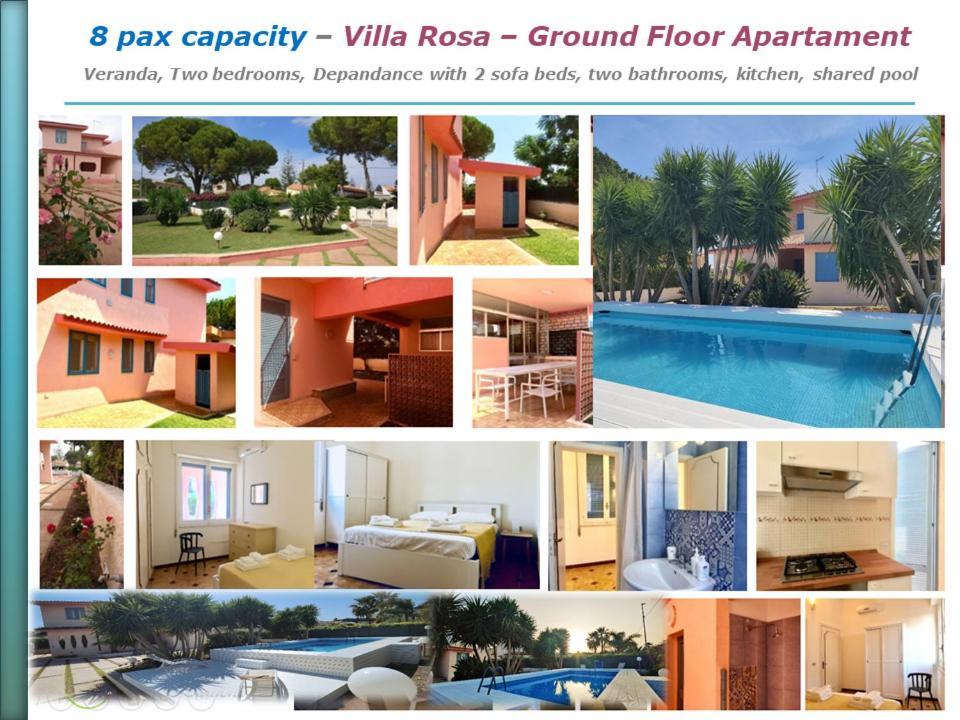 Pool Seaside Relais - Ville Ninfea, Marea, Rosa E Cassiopea Fontane Bianche Ngoại thất bức ảnh